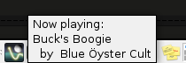 Vagalume's tray icon: showing the tooltip