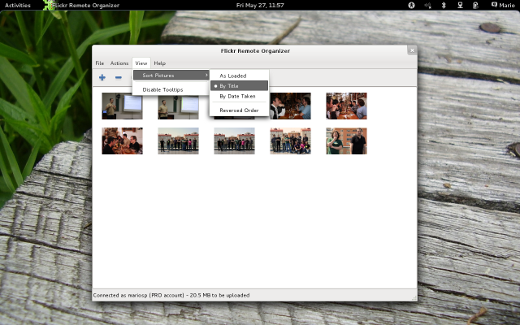 Frogr 0.5 running in GNOME 3