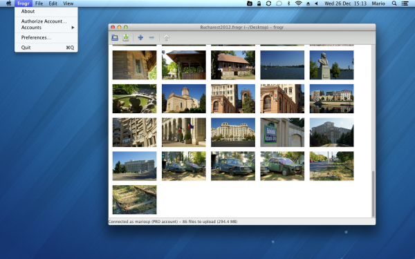 Frogr 0.8 for Mac OS X